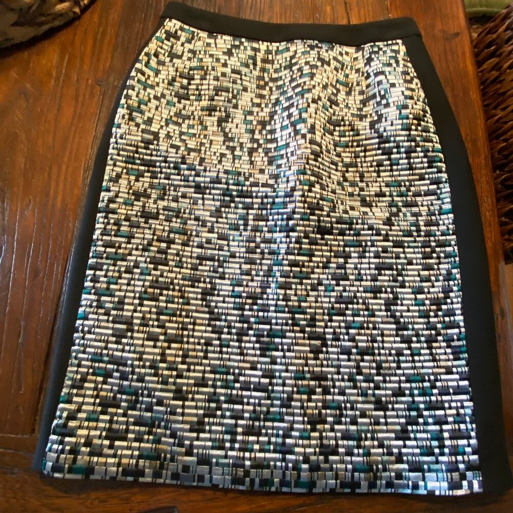 HUGO BOSS “Votina” Jacquard Silk Blend Skirt – Size 4